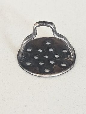 Antique Sterling Silver Miniature Dollhouse Burner Cover Or Potato Masher